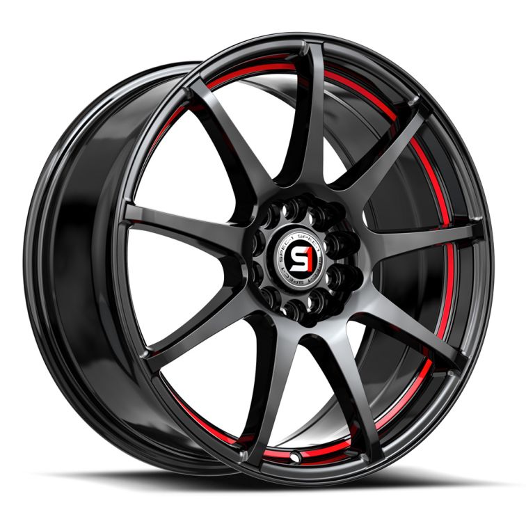 Spec-1 SP-67  Gloss Black & Red Line