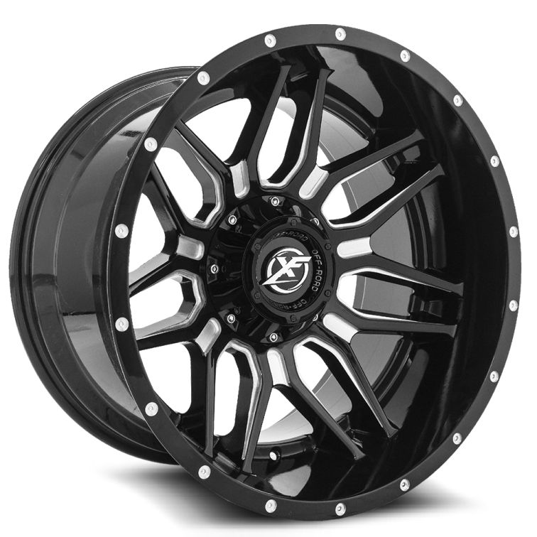 XF Off-Road XF-222  Gloss Black Milled