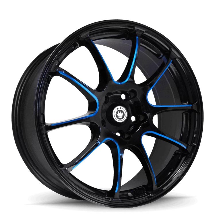 Konig 24BB Illusion  Gloss Black Blue Milled