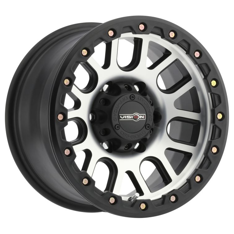 Vision Off Road 111 Nemesis  Matte Black w Machined Face