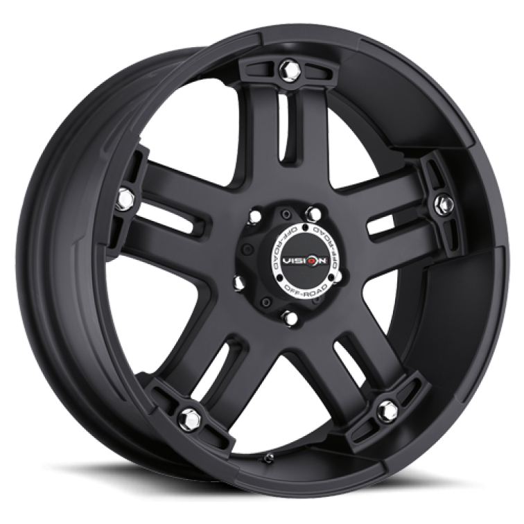 Vision Off Road 394  Matte Black w Machined Face