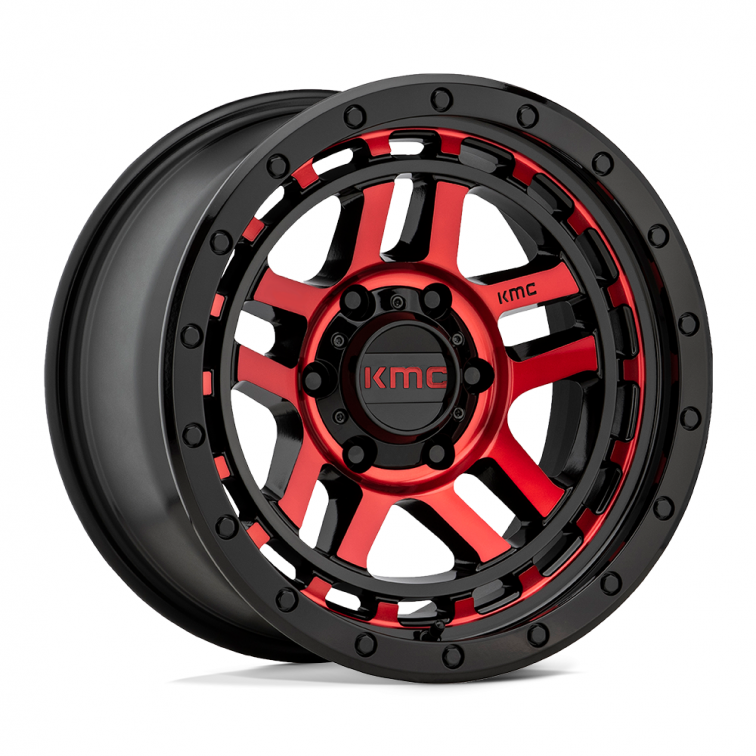 KMC KM540 RECON  Machined Black Red