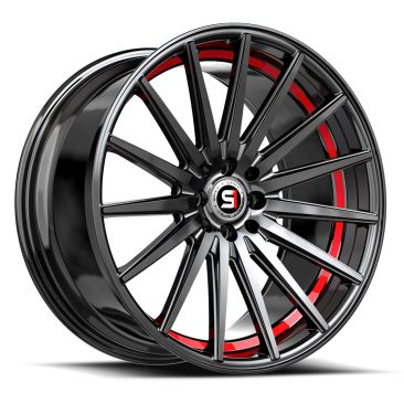 Spec-1 SP-69  Gloss Black & Red Undercut Wheels for Sale | WheelHero