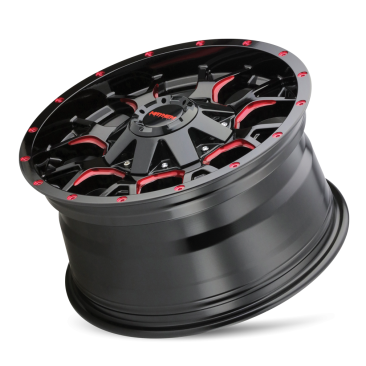 Mayhem 8015 WARRIOR  Gloss Black Red Milled