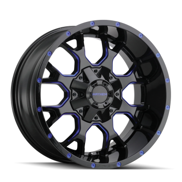 Mayhem 8015 WARRIOR  Gloss Black Red Milled