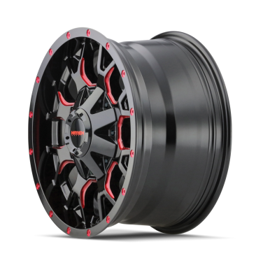 Mayhem 8015 WARRIOR  Gloss Black Red Milled