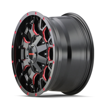 Mayhem 8015 WARRIOR  Gloss Black Red Milled