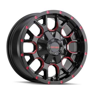 Mayhem 8015 WARRIOR  Gloss Black Red Milled
