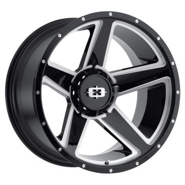 Vision HD 390 Empire  Gloss Black Milled Spokes