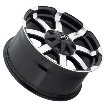 Vision Off Road 413 Valor  Gloss Black Machined Face
