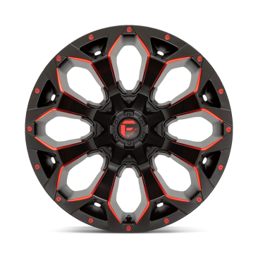 Fuel ASSAULT  Matte Black Red Milled