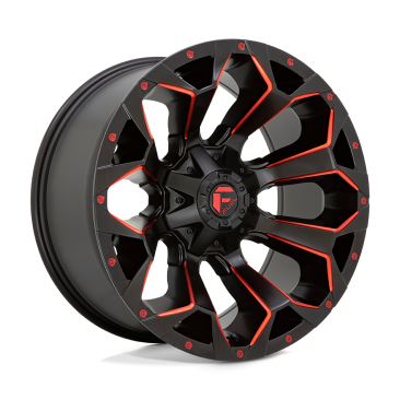 Fuel ASSAULT  Matte Black Red Milled