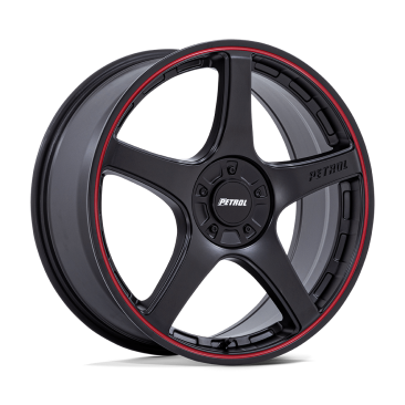 Petrol P2E  Matte Black W/ Red Lip